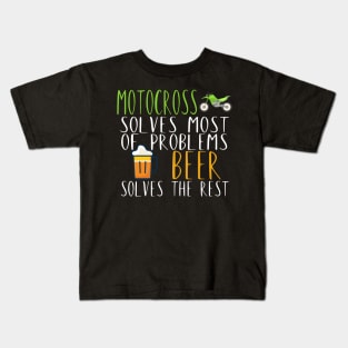 Motocross problems beer Kids T-Shirt